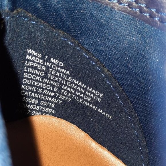 Candies Faux Suede Navy 4 Inch Block Heel Ankle Booties Size  7 - Picture 7 of 14